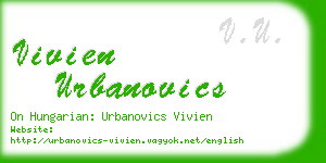 vivien urbanovics business card